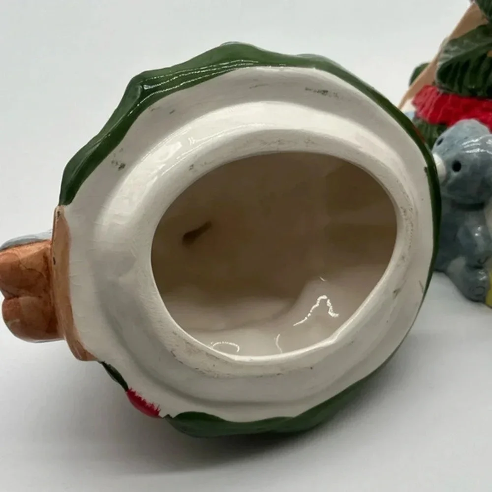Cook's BAZAAR Christmas Cookie‎ Jar Bears Decorating Christmas Tree Vintage